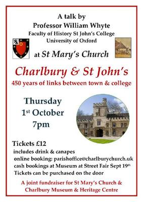 Charlbury and St John’s College Oxford – Talk by Professor William Whyte